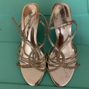 3/$15 Silver Sparkly Heels